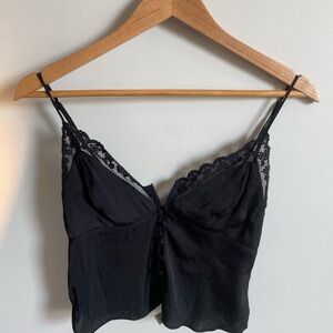 Black Lace Trim Camisole